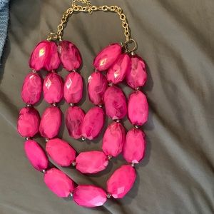 Multi-Strand Necklace- Pink and Gold